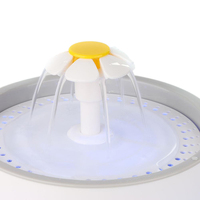 Fontaine d'eau potable LED à arrêt automatique de grande capacité pour chat, fontaine d'eau électrique de 2,4 l pour chien et chat