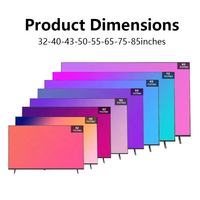 32/40/43 Inch 4K 2K HD Slim Bezel LED Smart TV Android Google HDR10 Flat Screen Hdtv Home Streaming Gaming