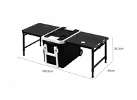 Glacière isotherme 35L avec table pliante hydraulique, glacière rigide pour camping, voiture et extérieur - Offre Spéciale