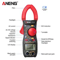 Multimètre à pince professionnel ANENG ST170, courant AC 500A, True RMS, détection NCV avec rétroéclairage pour la maintenance électrique
