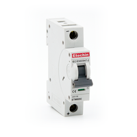 Tipos de CC de mini disyuntor 1 polo C20 mini disyuntor 16AMP 415V disyuntor en miniatura