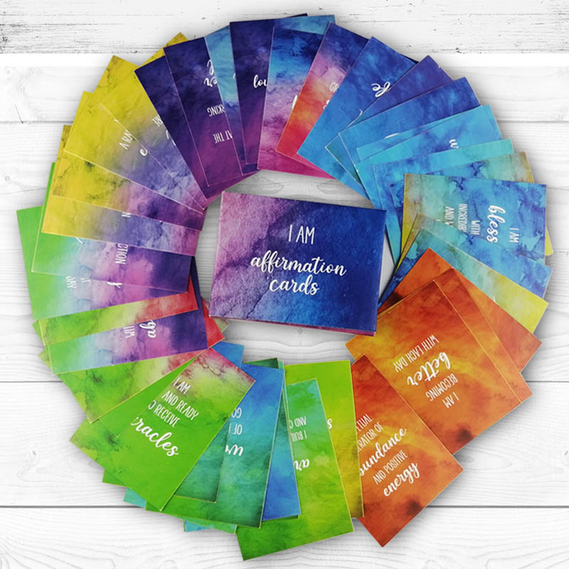 Printing Personalized Positive Daily Affirmation Tarot Playing Mindfulness Cards Pack Packing For Women