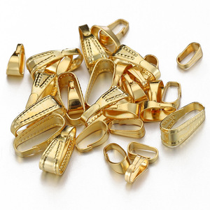 Conectores de Pinza para Colgantes de Acero Inoxidable con Baño de Oro de 18K para Joyería DIY |   Fornituras para Collares de Varios Tamaños Que No Se Destiñen - Product Image 4