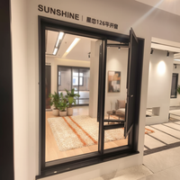 Ventana Abatible de Aluminio con Doble Acristalamiento, Aislamiento Térmico y Protección Contra Huracanes, Estilo Americano Moderno