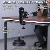 Appareil d'entraînement de force pour l'avant-bras PJ304, Exerciceur de bras de bureau, Machine à poulie de bureau pour entraînement musculaire, Accessoire de fitness pour le remodelage corporel