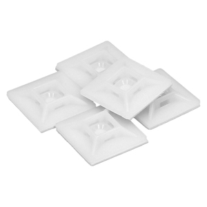 Base Adesiva per Fascette Stringicavo 28x28 mm. Bianco. Confezione da 100 Unità - Product Image 1