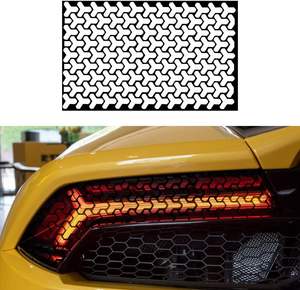 48*30cm elegante coche panal pegatinas luces traseras calcomanías para Auto lámpara trasera decoración ventana envoltura película pegatina decorativa - Product Image 4