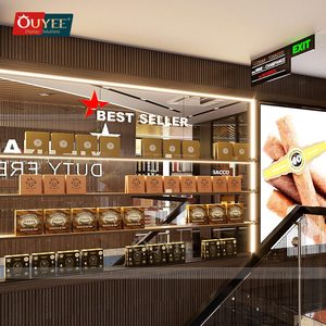 Cửa hàng bán lẻ đồ nội thất rượu Kệ nhiệm vụ miễn phí cửa hàng trang trí rượu Whisky Tủ nhiệm vụ miễn phí cửa hàng hiển thị rượu vang & tinh thần hiển thị - Product Image 5