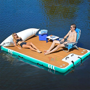 Plataforma <span class=keywords><strong>Flotante</strong></span> Inflable Resistente para Exteriores, con Sistema Drop-Stitch, para Piscina, Embarcaciones, Remolque Marítimo, Pesca y Otros Usos - Product Image 2