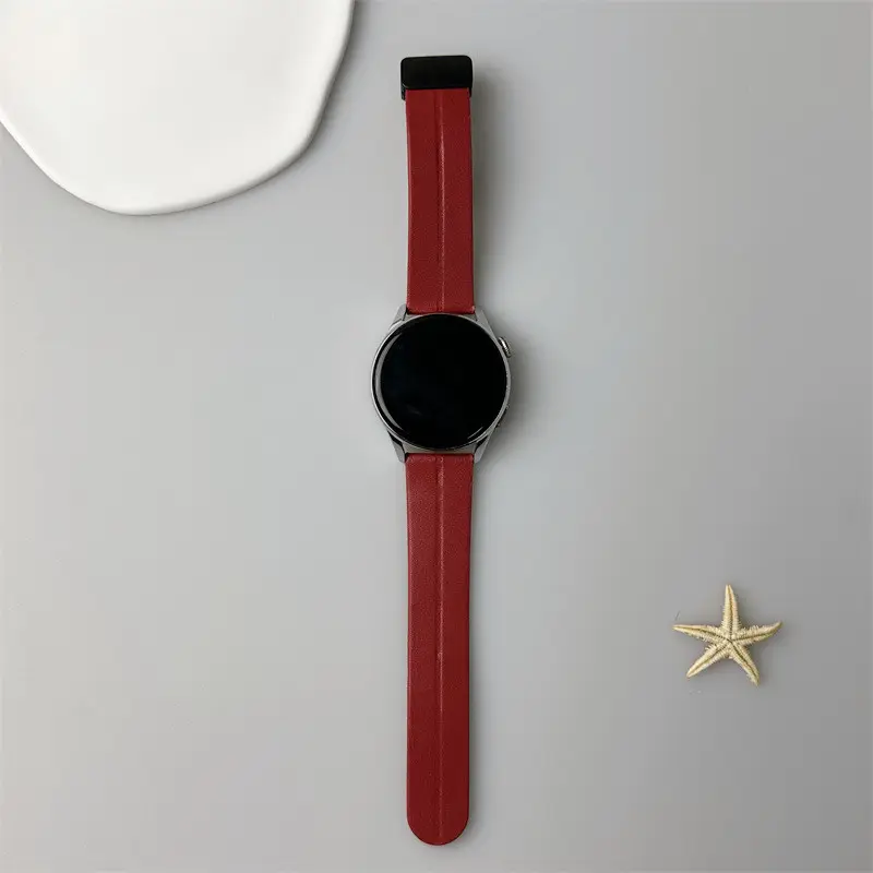 Hot Sell Genuine Top Layer Leather Watch Strap For Smart Samsung Galaxy Watch 4/5/garmin