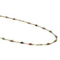Collier court élégant et polyvalent en pierre naturelle colorée, style rétro japonais, délicat, simple et unique, pour femme