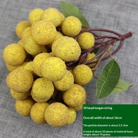 Kunstmatige plastic gesimuleerde gedroogde longan en lychee nep fruitcluster voor etalage China