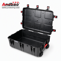 Vente flash - Boîte à outils étanche Andbao personnalisable OEM/ODM avec roues, trois couches, fermetures à loquets, indice de protection IP67, antichoc, garantie de 3 ans