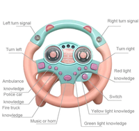 BJQ Voiture-Jouet en Plastique Électrique de Simulation de Conduite avec Volant, Jouet Éducatif pour Bébé et Enfants
