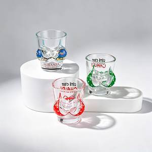 Ensemble de verres à shot fantaisie 60 ml, thème bikini, souvenir Albanie Saranda, boîte cadeau, verres à liqueur miniatures colorés, collection de voyage - Product Image 2