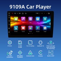 Autoradio Android intégré au tableau de bord, écran tactile 9 pouces avec GPS mains libres, WiFi, lecteur multimédia 4G, audio haute résolution, RGB