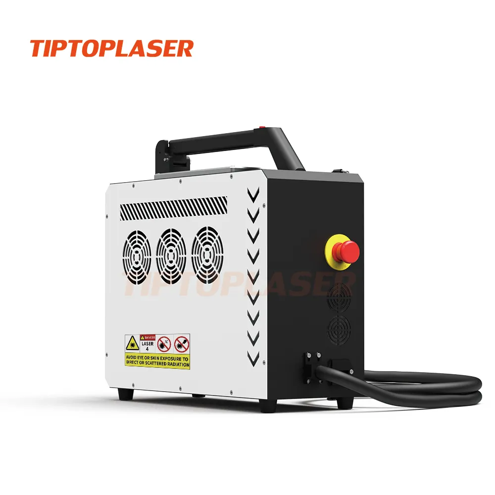 jinan tiptop 50w 100w 200w Backpack pulse laser cleaning machine for iron rust removal machines in stock air cooled method