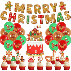 Nouvel ensemble de ballons de Noël, décoration de fête de Noël, arrangement d'ambiance, combinaison de ballons à tirer - Product Image 1