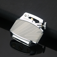 Briquet en métal personnalisé avec logo, flamme nue, rétro, à huile et kérosène, portable, pour cigarettes et cigares, cadeaux d'affaires pour hommes