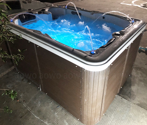 Baignoire extérieure pour 3 personnes Couleur noire whirlpool <span class=keywords><strong>Spa</strong></span> Soaking Deep <span class=keywords><strong>Grand</strong></span> Geyser Over Size Outdoor Yacuzzier Bubble Jets - Product Image 5
