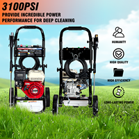 Ekonomik 3100PSI/214bar Benzinli Yüksek Basınçlı Yıkama Makinesi 7HP Motorlu Ayarlanabilir Su Sütunu Açısıyla Araba Motosiklet Bahçe Temizliği İçin