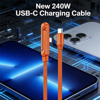 Cable de Carga USB Tipo-C de Alta Potencia de 240W, Trenzado de Nailon Resistente, Precio de Fábrica