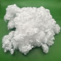 Fibre de polyester solide siliconée PSF 15D 64mm, vierge, blanche, haute résilience, pour le rembourrage de coussins de couchage et d'oreillers domestiques