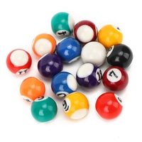 16PCS Résine Écologique Mini 2.5CM Enfants Billard Ball Toy Billard Table Accesssorys