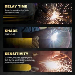 2023Vente à chaud!! Casque à lentille numérique avec grande vue True Color <span class=keywords><strong>4</strong></span> Capteur d'arc <span class=keywords><strong>Masque</strong></span> de soudage électrique à assombrissement automatique - Product Image 6