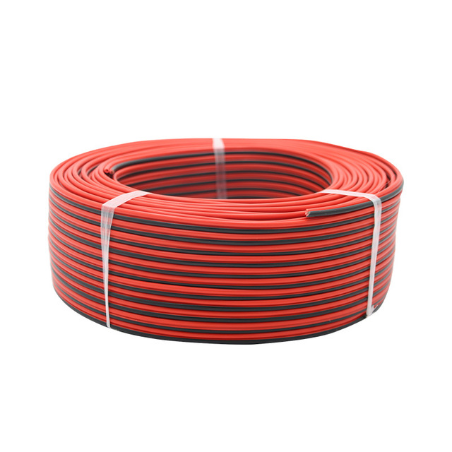 Cheap Electric Cable Wire Twin Flat Wire Flexible White Black Red Color Speaker Cable Copper Wire Strand for House