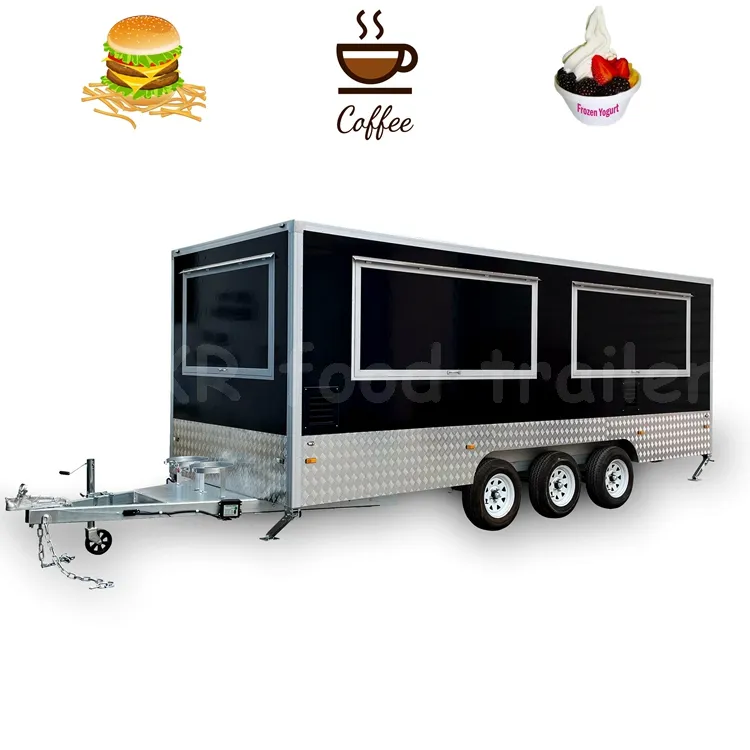 Custom big coffee van mobile food truck rimorchi ristorante 19 piedi completamente attrezzata con cucina completa dalla cina