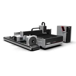 Derek 3015 1500W cnc steel carbon metal tube pipe fiber laser cutting machine DF3015GL