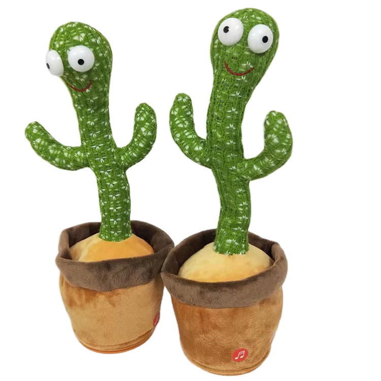 Электронный движение плюшевый кактус с подсветкой повторение и запись с 120 песен