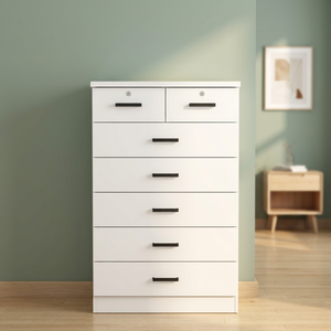 7-Drawer Tall Modern Chest of Drawer with Customized Color Wooden Panel for Hotel Bedroom Home Office Bathroom Kitchen <b>Storage</b> - Product Image 3