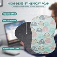 Tapis de clavier et de souris de jeu en mousse à mémoire de forme PORON style marbre avec repose-poignet, base antidérapante, personnalisable, en stock