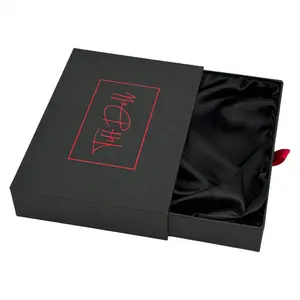 אריזת היצרן עיצוב להתאמה אישית קופסא מגירת מתנה להחתמה חמה עם סגירת סרט