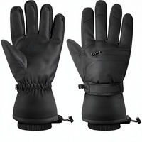 Gants thermiques imperméables en polyester MoKo pour l'hiver, pour hommes et femmes, coupe-vent, compatibles avec les écrans tactiles, antidérapants, fermeture éclair, ski, neige, course à pied