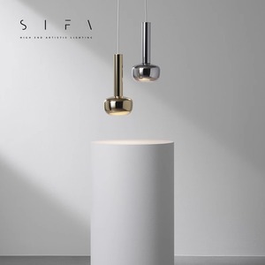 Lámpara Colgante Sifa Redonda Dorada LED con Altura Ajustable para Restaurante, Cafetería, Bar, Dormitorio - Product Image 1