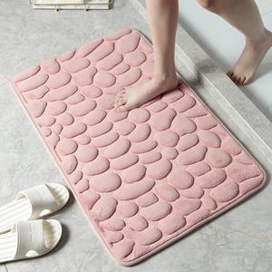 <span class=keywords><strong>FIGOO</strong></span> - Tapis de bain en mousse à mémoire de forme super absorbant, motif galets minimalistes, vente en gros - Product Image 2