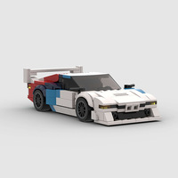 Bloques de Construcción de Plástico ABS Compatibles con las Ladrillas de la Marca, Coche de Carreras Deportivo de Lujo de Partículas Pequeñas, Modelo de Juguete Educativo DIY