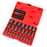 Nouveau kit d'extracteurs de vis 25 pièces, système britannique, en acier au chrome-vanadium, extracteur de boulons hexagonaux, outils de démontage automobile
