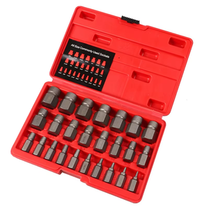 Nuovo Kit Estrattore Viti da 25 <span class=keywords><strong>Pezzi</strong></span> Sistema Britannico in Acciaio Cromo Vanadio, Estrattore per Bulloni Esagonali, Attrezzi per Rimozione <span class=keywords><strong>Auto</strong></span> - Product Image 5