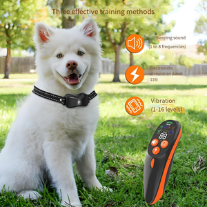 <span class=keywords><strong>Collar</strong></span> de entrenamiento para perros multifunción con vibración de sonido, modos estáticos, pantalla digital remota, rango de 1000M, diseño personalizable - Product Image 2