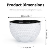 Pot suspendu double de luxe traditionnel à arrosage automatique avec trous de drainage 4,74 L en PP durable pour usage intérieur/extérieur