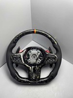 Volant de voiture en cuir et Alcantara en fibre de carbone, fourni par l'usine, pour BMW E81 E82 E87 E88 E90 E91 E92 E93 E84 E70 E89