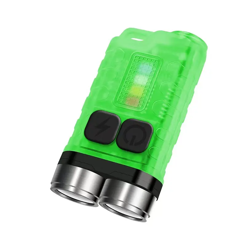 V3 Mini İşlevli Led el feneri anahtarlık meşale UV şarj edilebilir el feneri Edc su geçirmez el feneri