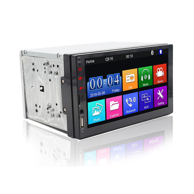 7 Inch Dashboard Car Radio 1080p Capacitive Screen Amplifier MP5 Player WinCE Stereo with Mirror Link BT FM USB SD for