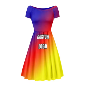 Nuovo Design abito da sera a manica corta a tracolla fiore di ibisco polinesiano stampa <span class=keywords><strong>tribale</strong></span> abito Midi taglie forti da donna - Product Image 5