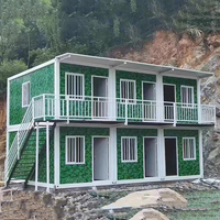 Maisons préfabriquées modernes et économiques de luxe, 1, 2, 3, 4 chambres, maisons préfabriquées portables en conteneurs, maisons préfabriquées à deux chambres avec toilettes intégrées