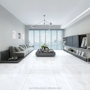室内大理石瓷砖地板设计釉面白色 cararra 大理石仿瓷地板瓷砖